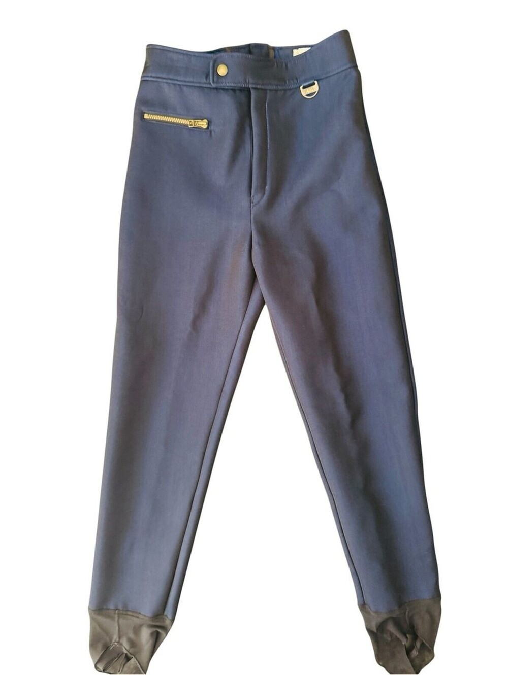 Nils Vintage Stirrup Ski Pants Navy Slim Fit Size 8 USA